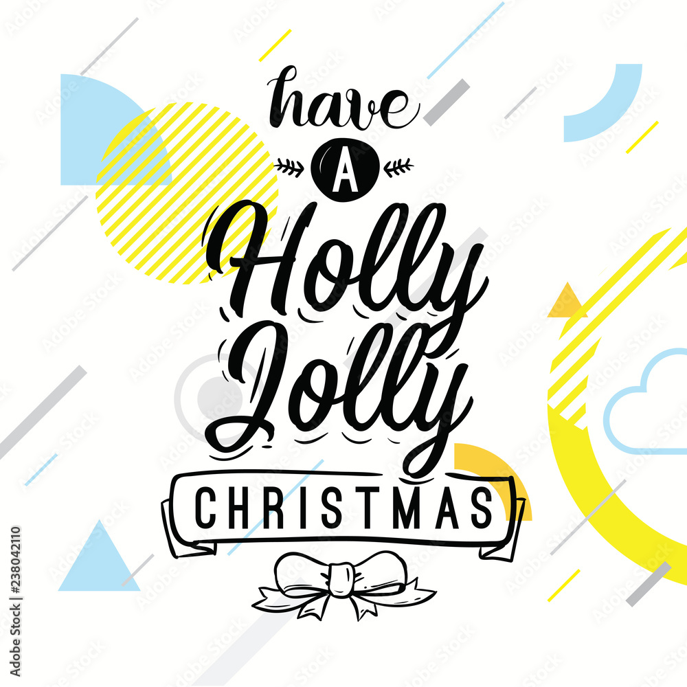 Fototapeta premium Merry Christmas typography.