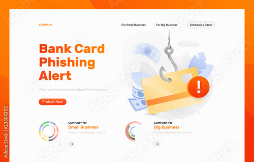 Bank Card Phishing Alert Design Template