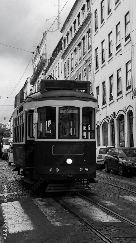 Old tram in lisbon, Portugal