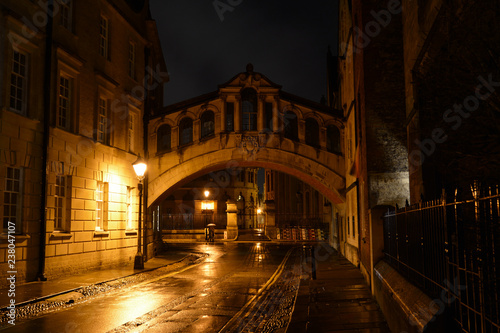 Night street in middle ages atmosphere - Oxford, UK