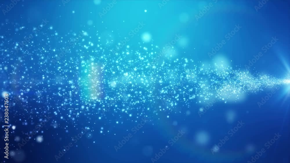 Video Animation - Partikel, Bokeh, Hintergrund, blau