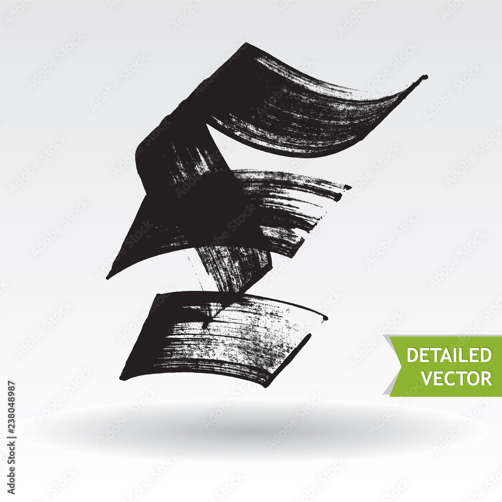 Calligraphy hand lettering alphabet. Highly detailed vector font Stock ...