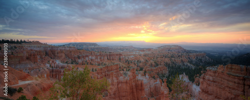 Sunset in Brice Canyon photo