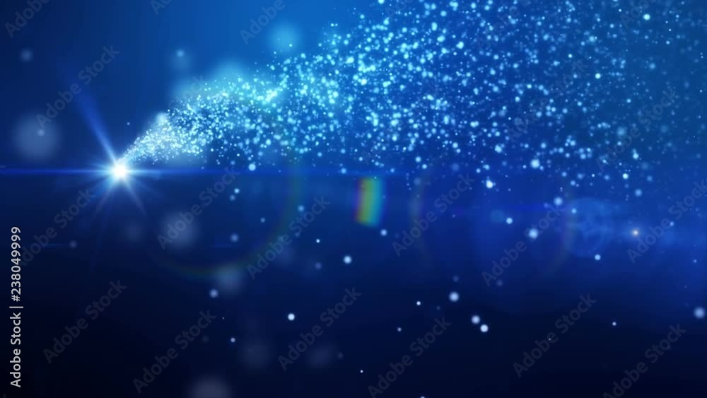Video Animation - Partikel, Bokeh, Hintergrund, blau