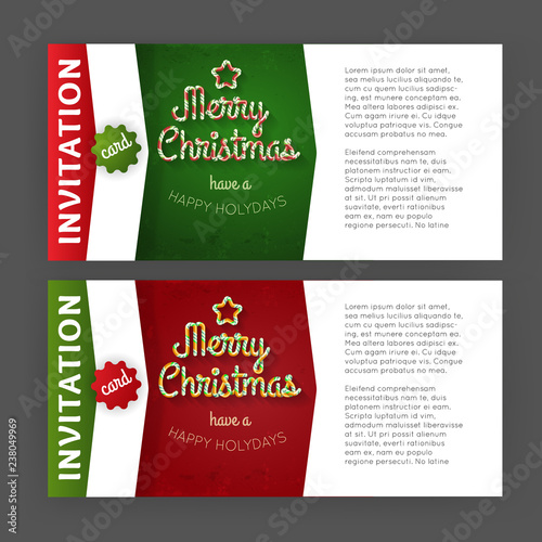 Candy Christmas invitation template