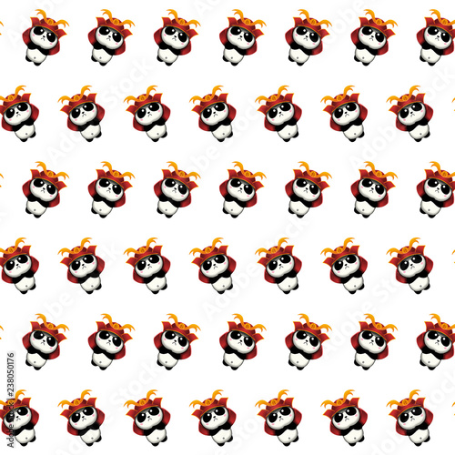 Samurai panda - sticker pattern 10