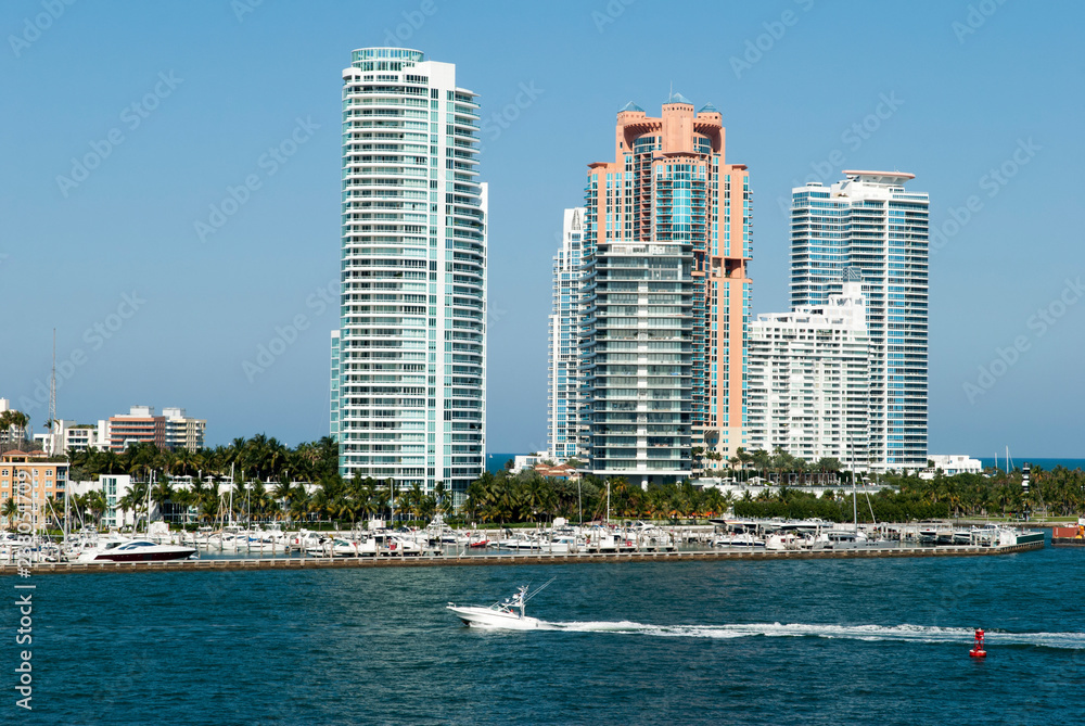 Fototapeta premium Miami South Beach Skyline