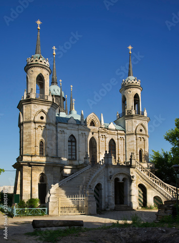 Church of Vladimir Icon of Mother of God in Bykovo work settlement. Ramensky district. Moscow oblast. Russia