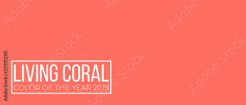 living coral color of the year vector presentation