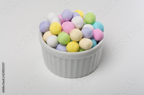 Small bowl of chickpea candy