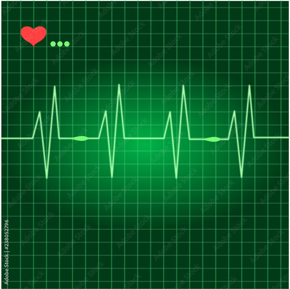 heart sign graph or pulse sign on device screen. heart sign graph or pulse sign on device screen.