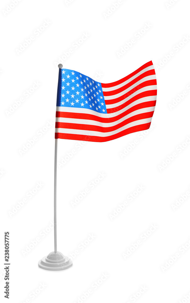 Fototapeta premium American flag on white background. National symbol of USA