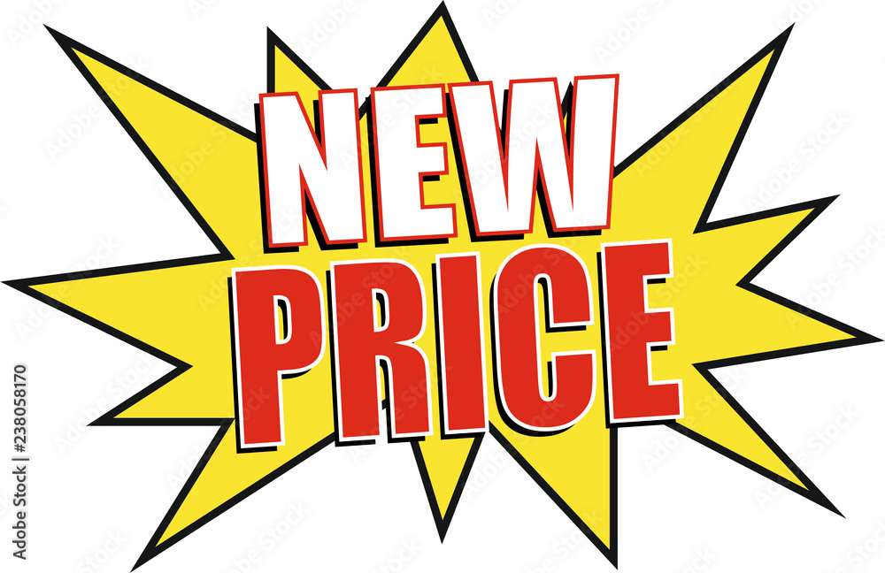 sticker new price sticker new price