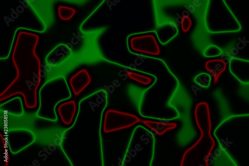 Light painting effect, laser light rays going through dark, abstract background