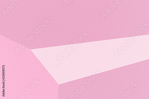 Pink abstract geometrical background with Cameo Pink, Pale Red-Violet, Cyclamen colors, watercolor paper texture