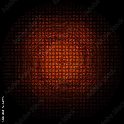 Background swirl circle orange glow