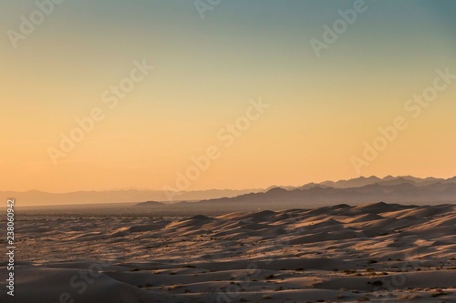 Algadona Dunes in California with a beautiful summer sunset