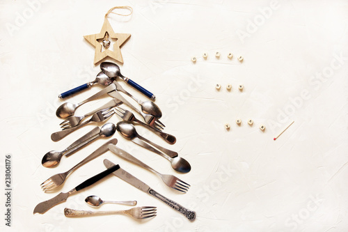 New Year's background with kitchen appliances