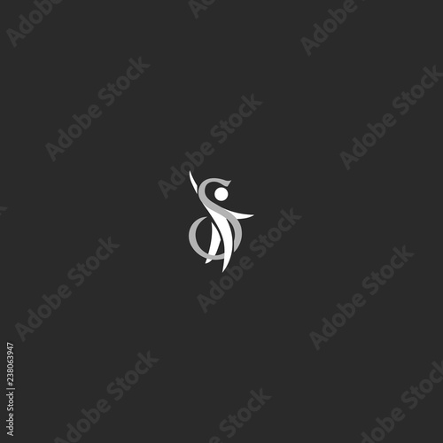 Human Pilates Care Wellness Silhouette Abstract Business Logo