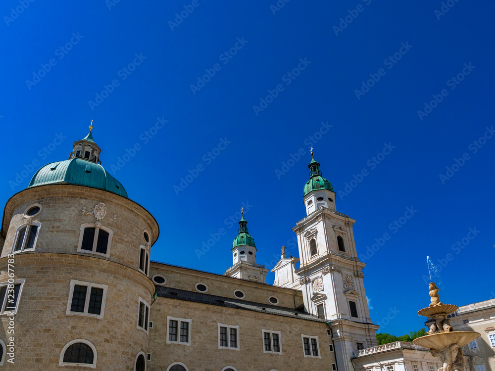 Salzburg Cathedral and Residence Fountain, Austria