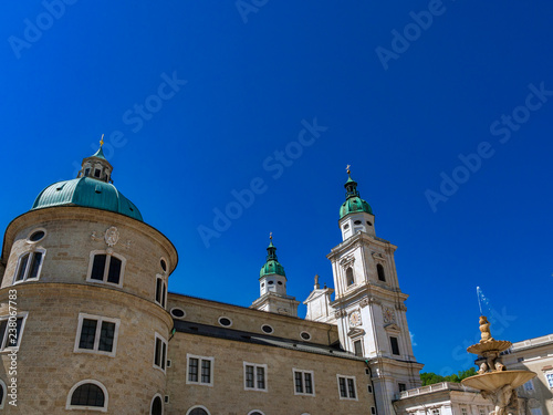 Salzburg Cathedral and Residence Fountain, Austria