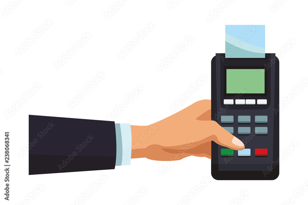 businessman with credit card reader businessman with credit card reader