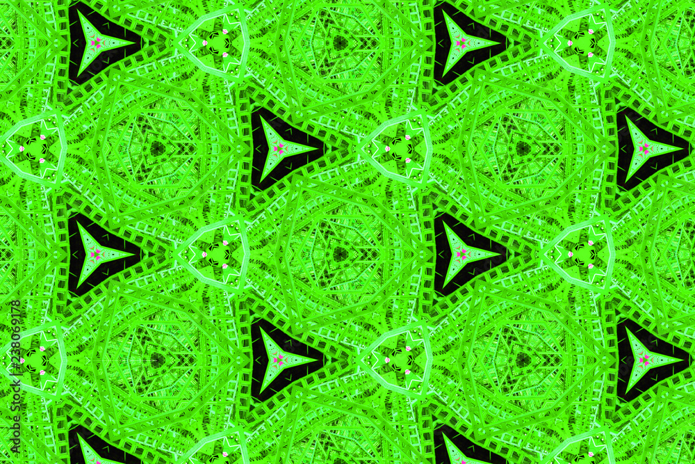 Green kaleidoscope background - illustration Green kaleidoscope background - illustration