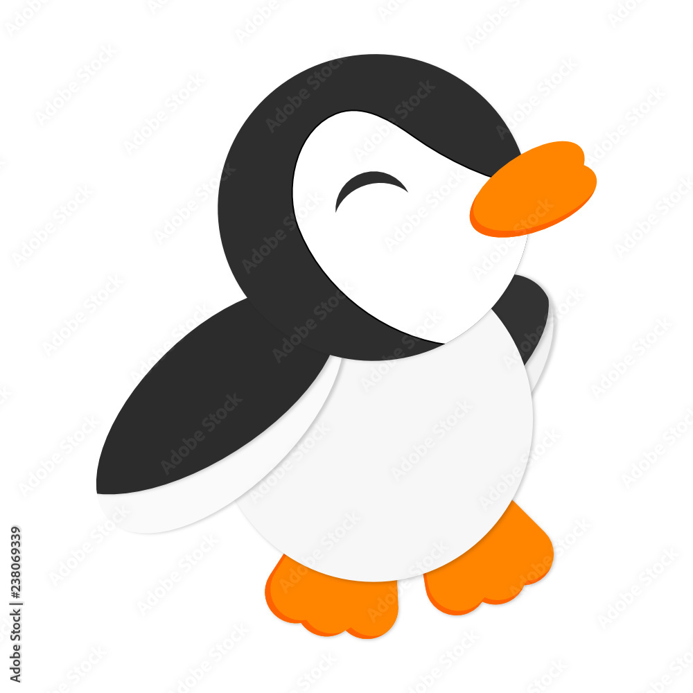 Fototapeta premium penguin on white background