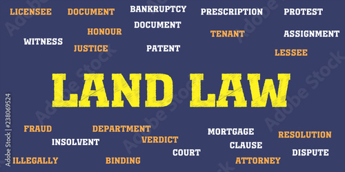 land law Words and Tags cloud. 