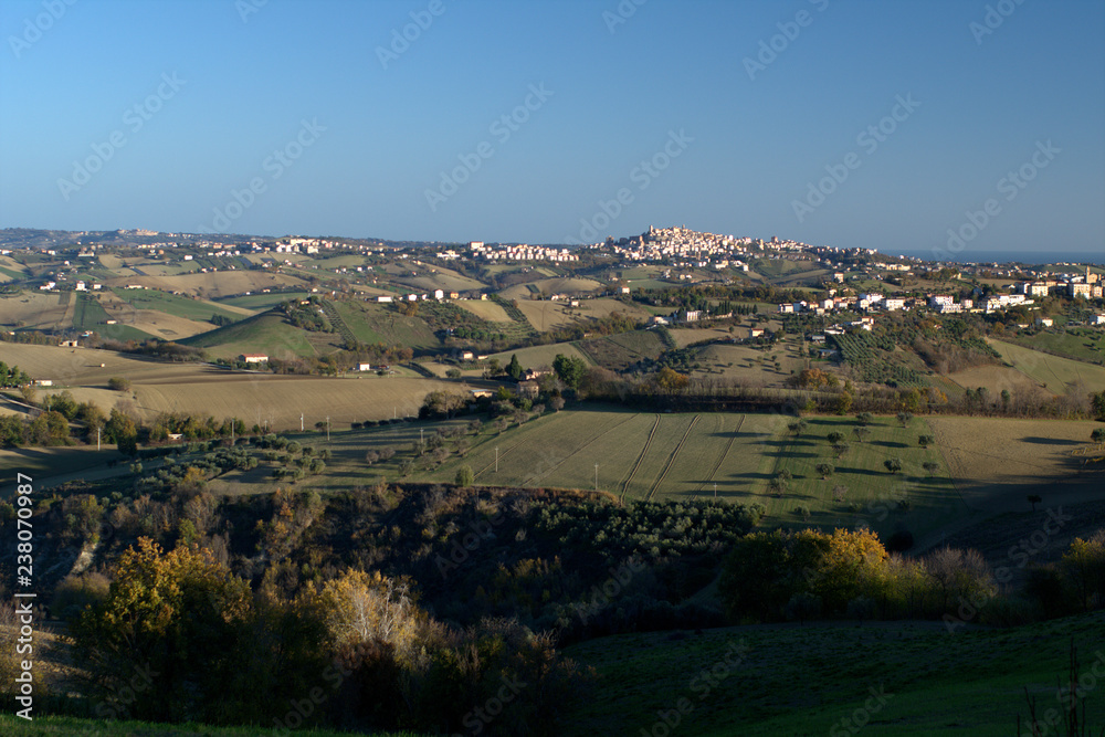 view of the village,landscape, nature, sky, countryside,autumn,italy,travel, country, rural, europe, panoramic, agriculture,  