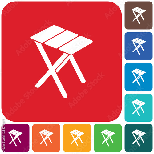 Camping stool icon