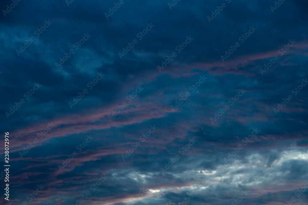 Obraz premium Evening sky in the tropics.