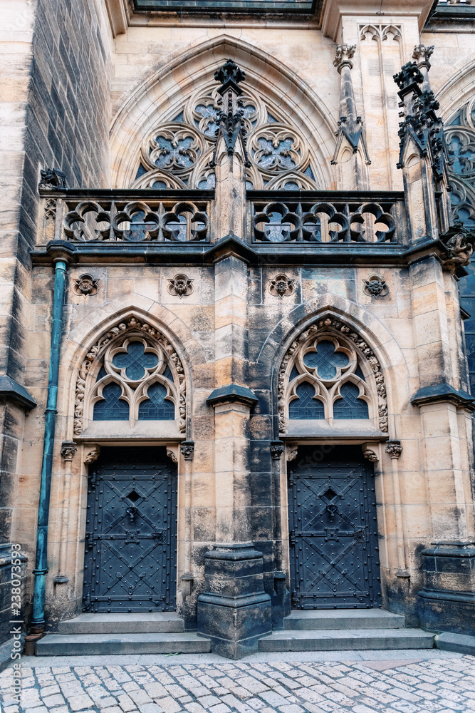 St. Vitus cathedral door in Prague Czech Republic