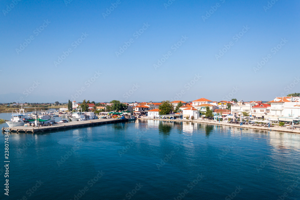 Harbor port of Kavala in Greece