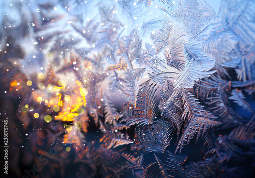 Christmas frosty natural background © elen_studio