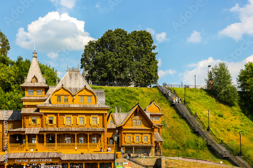 Complex City of Craftsmen on the banks of the Volga River. Gorodets is the center of folk art and museum city. photo