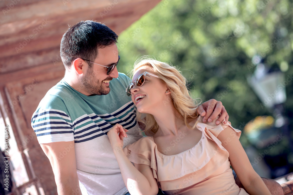 Lovely couple at romantic date Lovely couple at romantic date