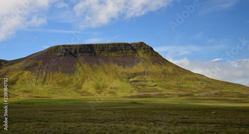 Icelandic landscape. A part of the Vatnsdalsfjall mountain range.