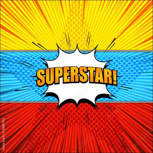 Bright comic super horizontal banners