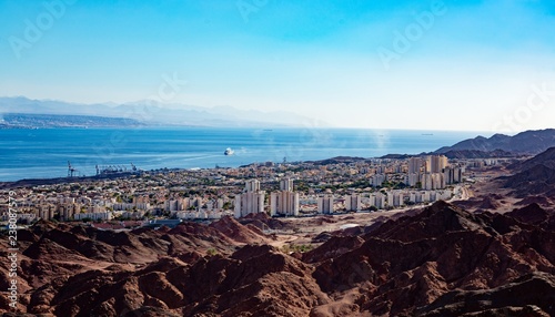 Beauty view on Eilat from Negev desert