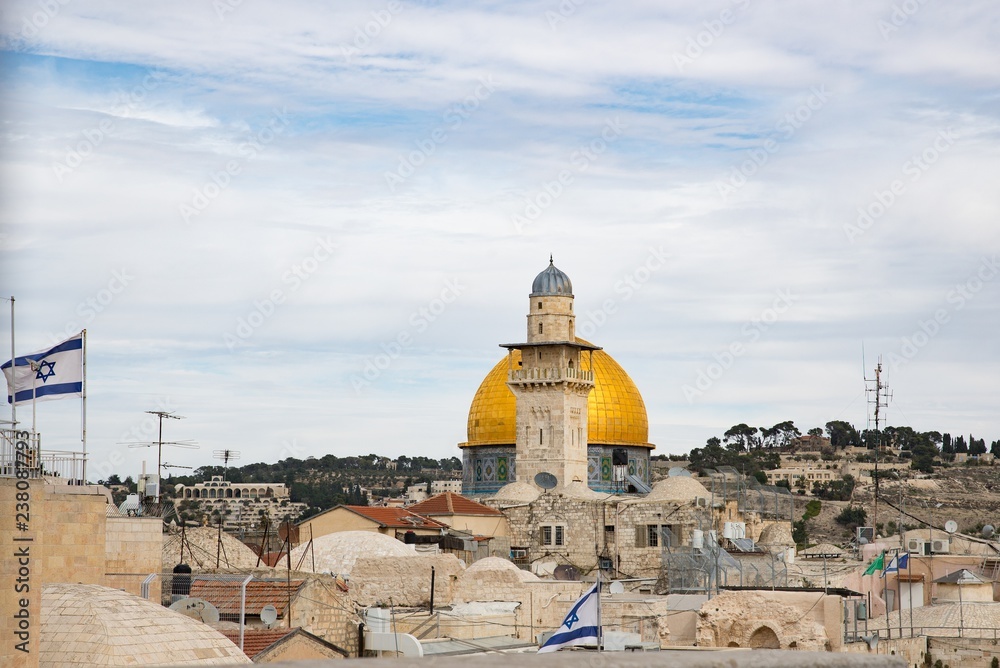 Fototapeta premium Mosque and Dome Rock in Jerusalem