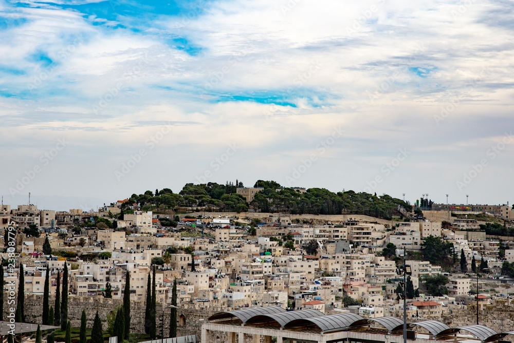 Jerusalem heights with Jewish settlements.