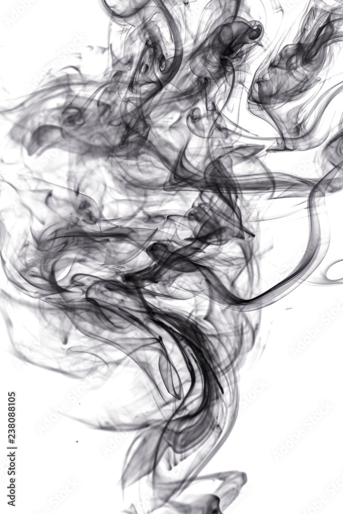 Black smoke on white background Black smoke on white background
