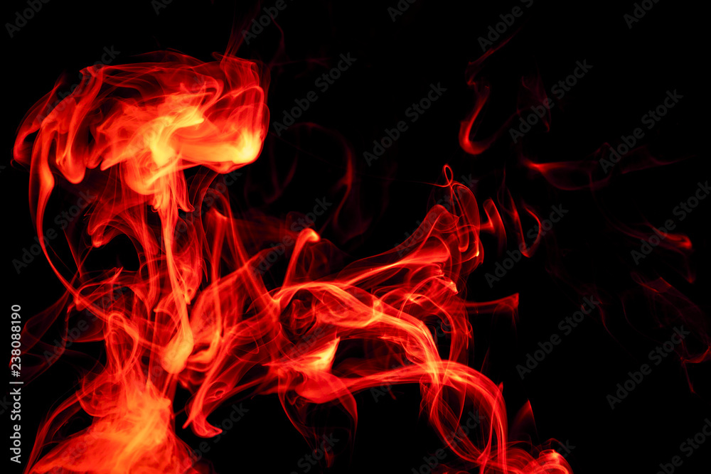 Red smoke on black background Red smoke on black background