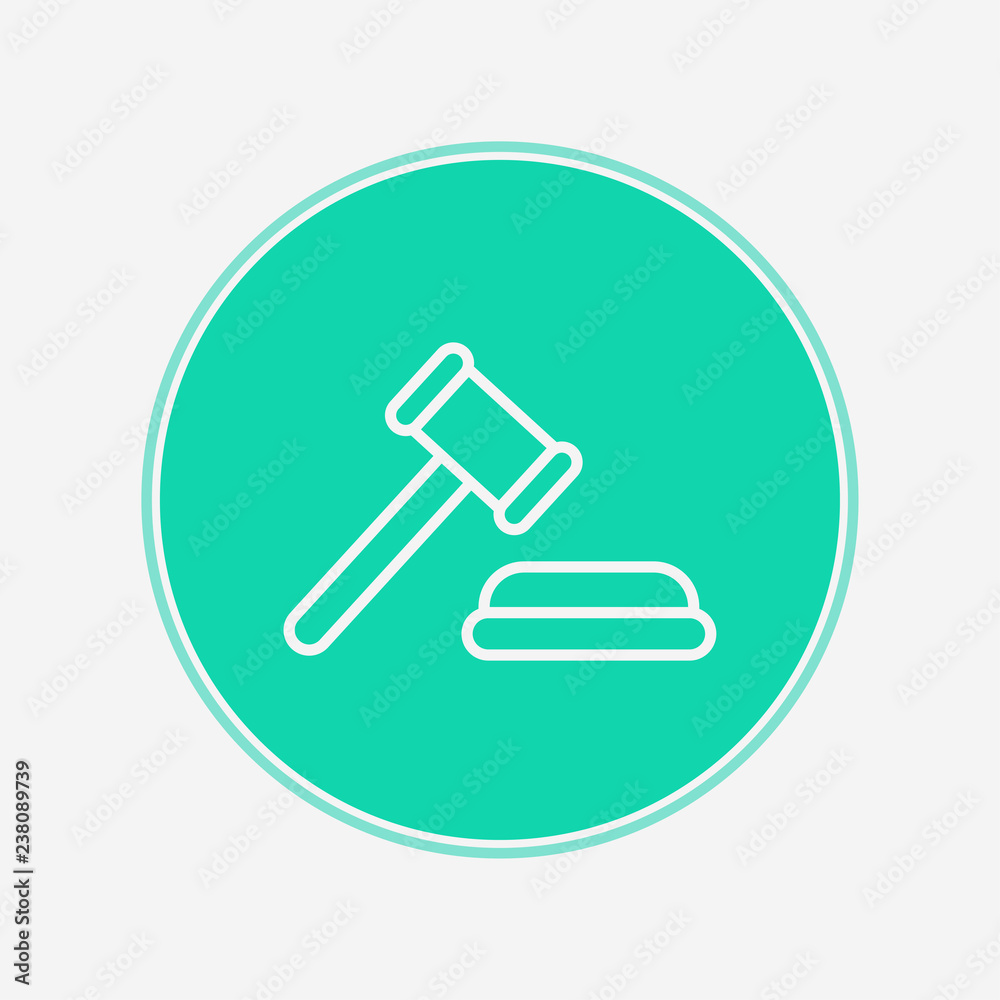 Law hammer vector icon sign symbol Law hammer vector icon sign symbol