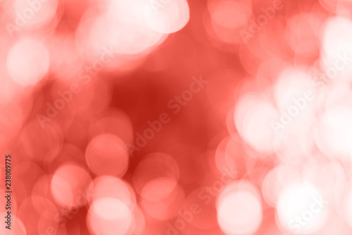 Living Coral bokeh, blurred. Color of the 2019 year. photo