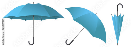 cyan umbrella vector illustration photo