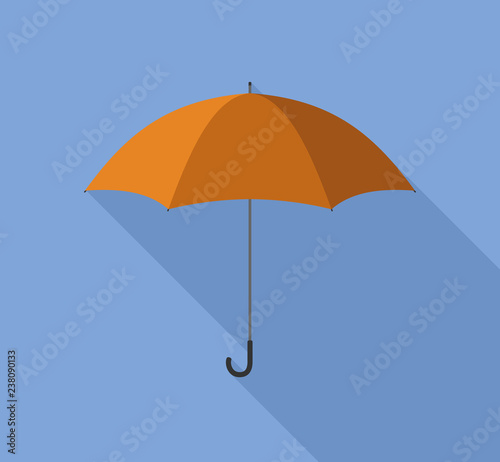 orange umbrella flat design