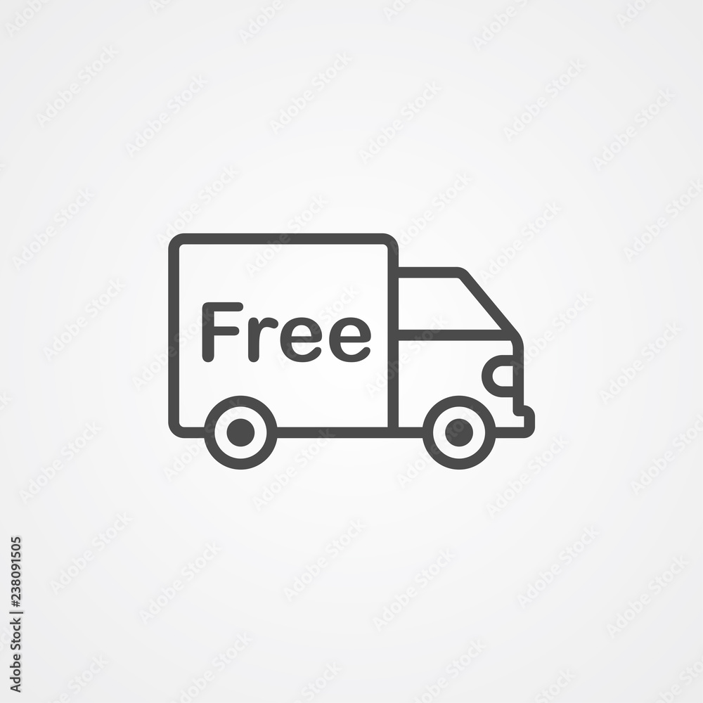 Free shipping vector icon sign symbol