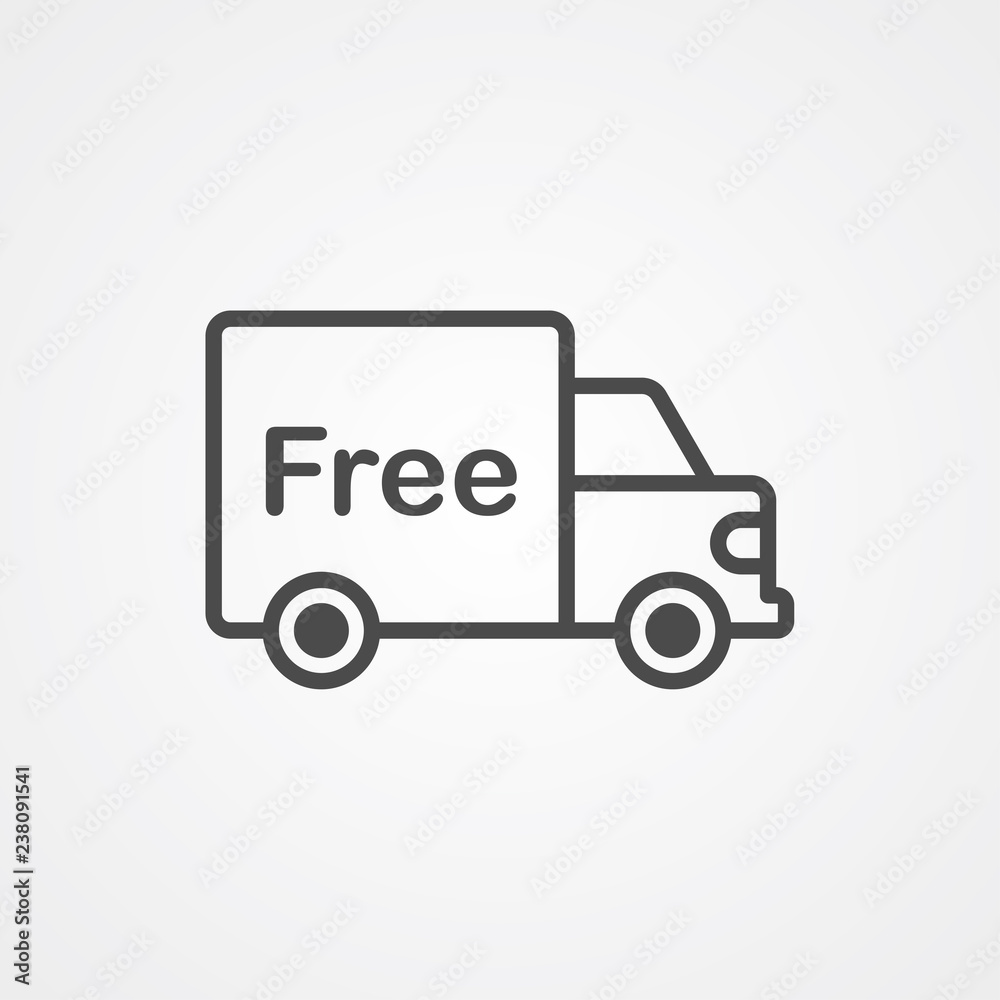 Free shipping vector icon sign symbol